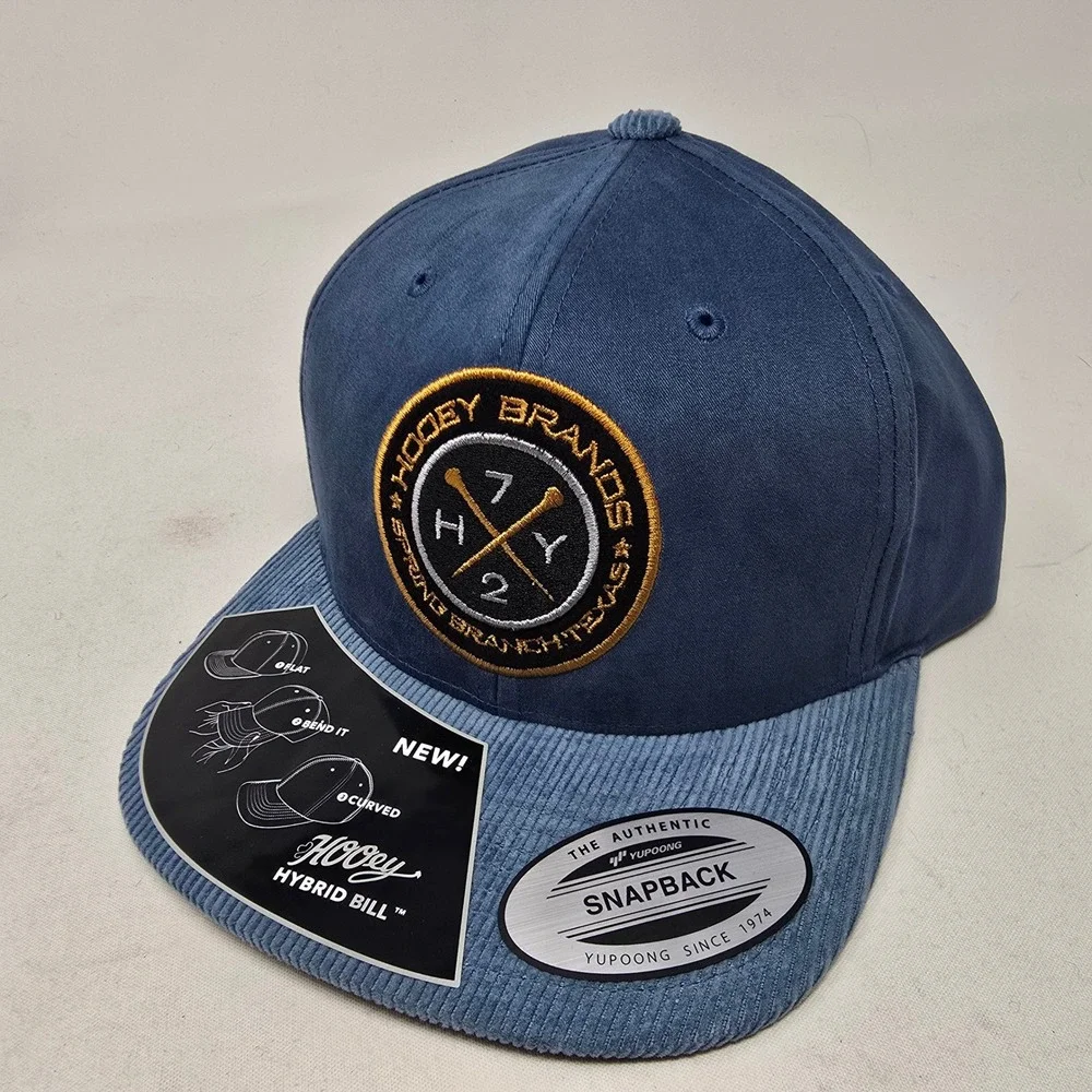 Hooley Western Brands Swage Blue Hybrid‎ Bill Snapback Cap corduroy NEW